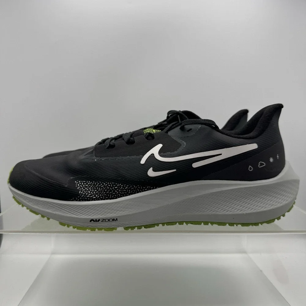 Nike Pegasus 39 Shield DO7625-002 Black Running Shoes Water Resistant Men's 10